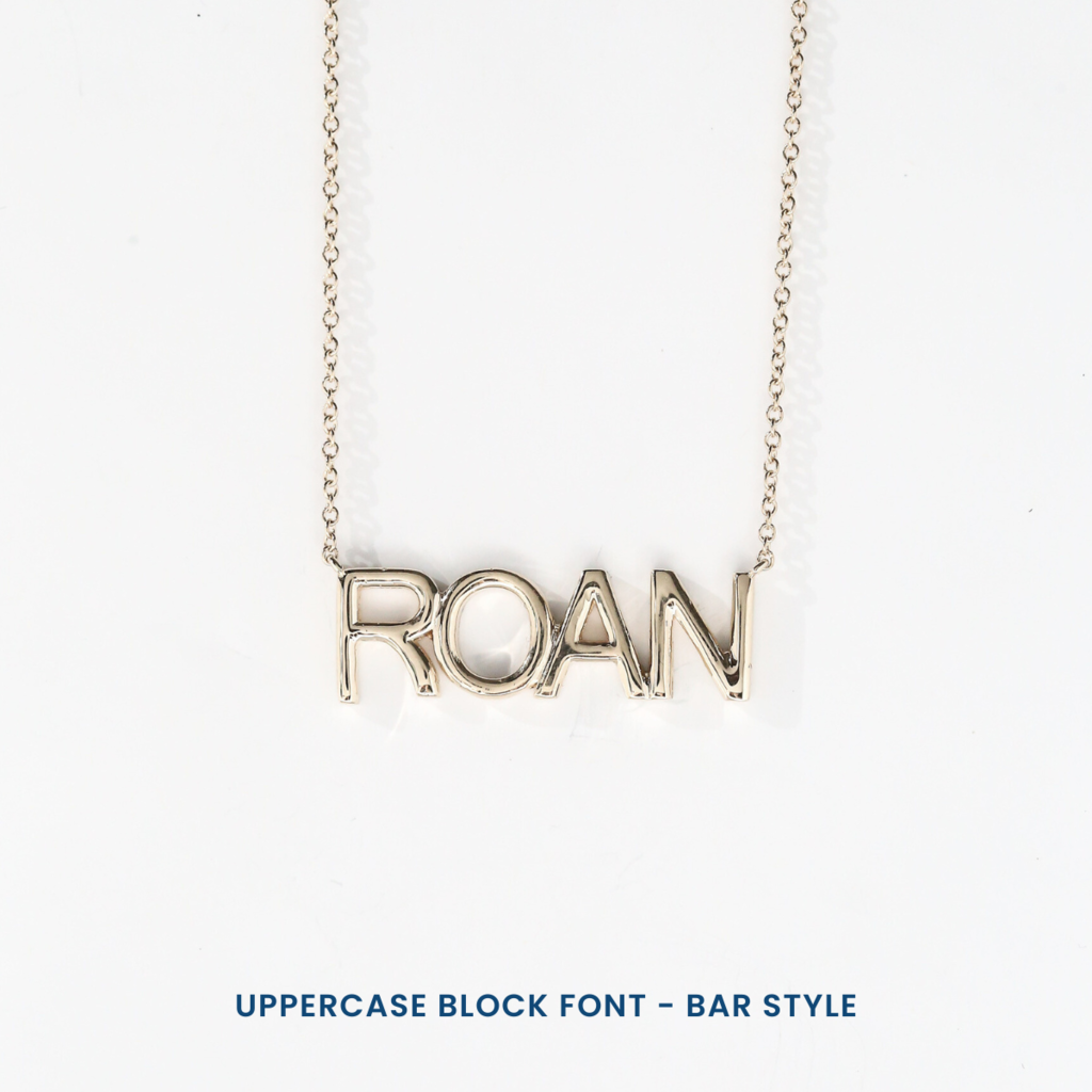 American Jewelry Custom Gold Single Name Necklace