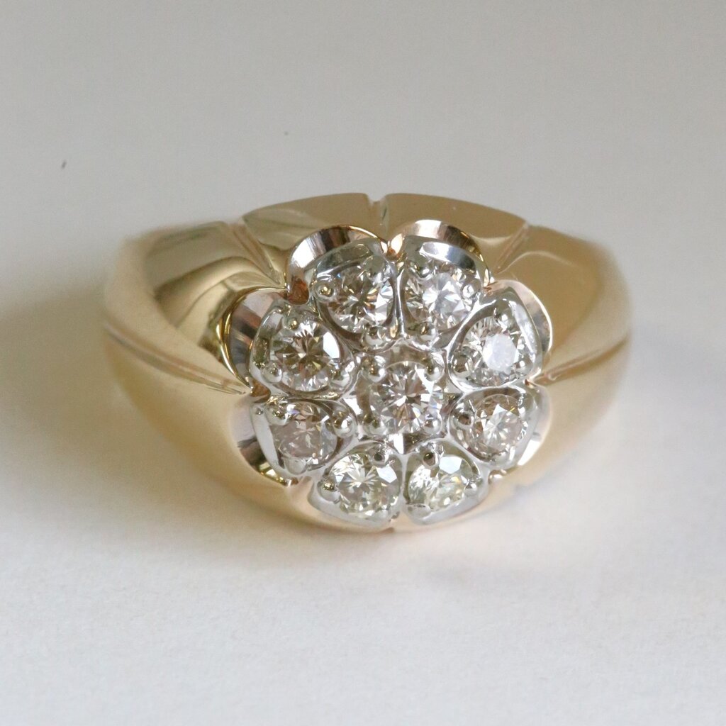 Flower Design American Diamond with Mint Stone Ring – JiaJewels