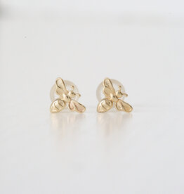 American Jewelry 14k Yellow Gold Bumble Bee Children Stud Earrings