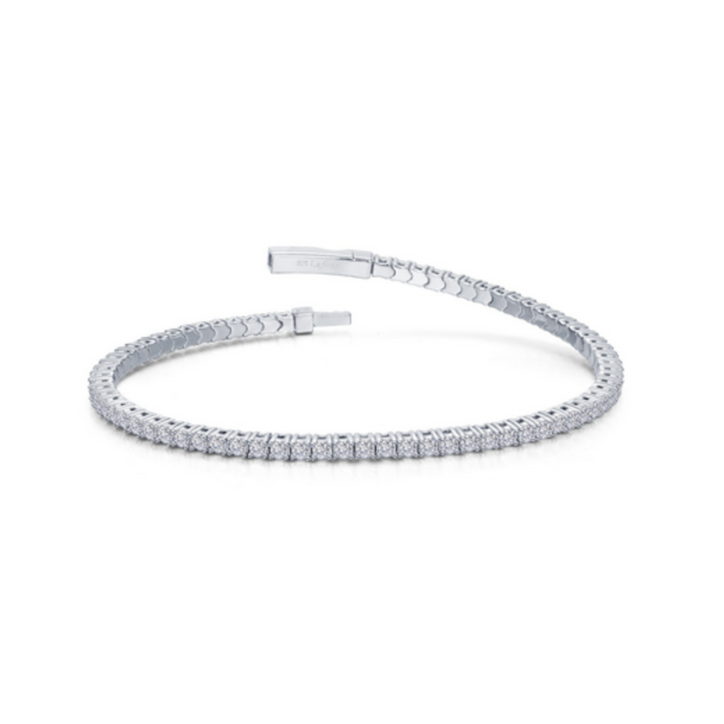 Buy Simulated Diamond Tennis Bracelet (6.75-8.75In) and Necklace 16.5-19.5  Inches in Silvertone 50.00 ctw at ShopLC.