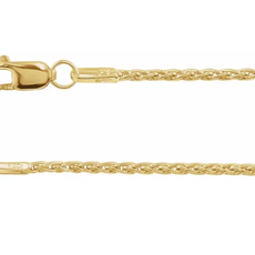 American Jewelry 14k Yellow Gold 1mm Wheat Chain (20")