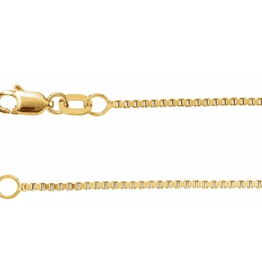 American Jewelry 14k Yellow Gold 1mm Box Chain (16")