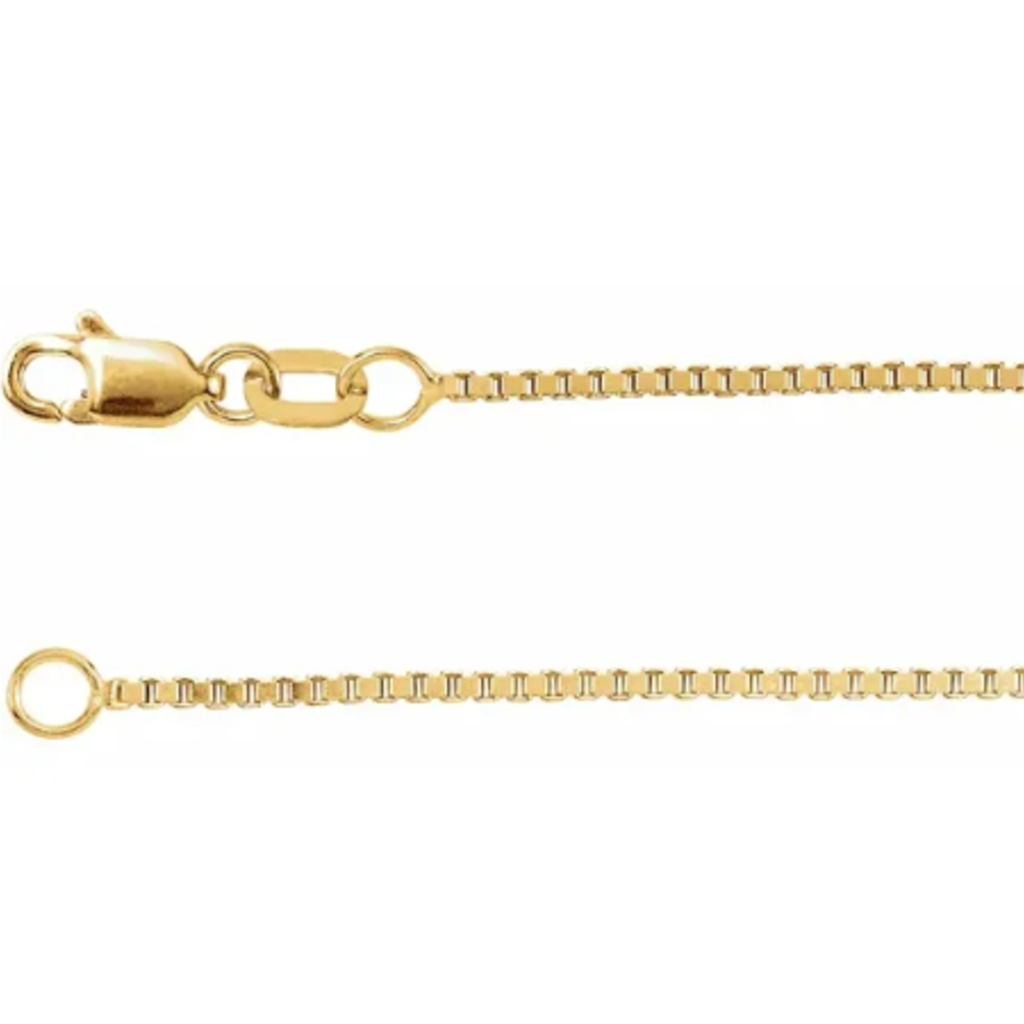 American Jewelry 14k Yellow Gold 1.15mm Box Chain (20")