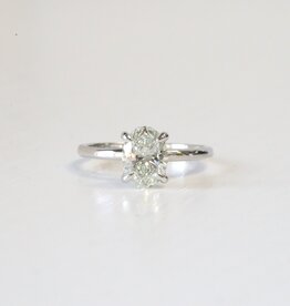 14k White Gold 1.52ct I/SI2 Oval Diamond Solitaire Engagement Ring (Size 6.75)
