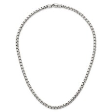 Herco 20" Sterling Silver Rhodium-plated Polished 5.0mm Box