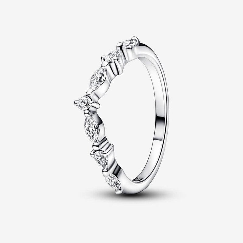 Pandora PANDORA Ring, Timeless Wish Sparkling Alternating, Clear CZ - Size 52
