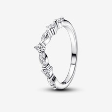 Pandora PANDORA Ring, Timeless Wish Sparkling Alternating, Clear CZ - Size 54