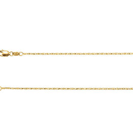American Jewelry 14k Yellow Gold .75mm Raso Chain (18")
