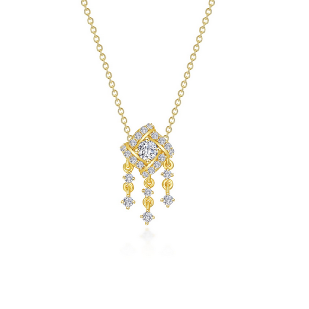 Lafonn Lafonn Sterling Silver Gold-Plated Mini Chandelier Necklace (20")