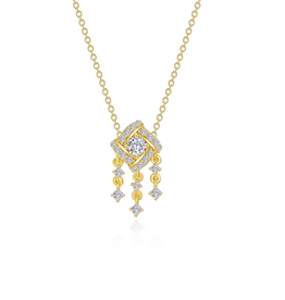 Lafonn Lafonn Sterling Silver Gold-Plated Mini Chandelier Necklace (20")