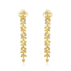 Lafonn Lafonn Sterling Silver Gold-Plated Cluster Leaves Earrings