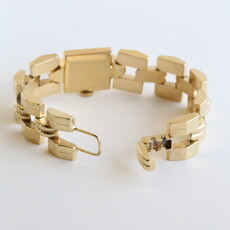Patek Philippe Pre-Owned Patek Philippe Watch in Aftermarket 18k Yellow Gold Art Deco Style Bracelet (Quartz)