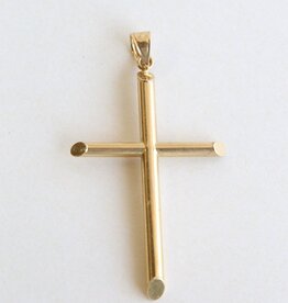 American Jewelry 14k Yellow Gold 45mm Cross Pendant (NO CHAIN)