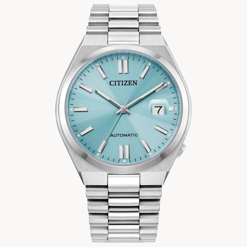 Citizen Citizen Eco Drive Mens Automatic “TSUYOSA” Collection Watch w/ Light Blue Dial