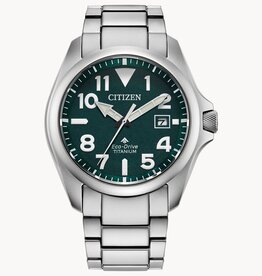 Citizen Citizen Eco Drive Mens, Promaster Tough Super Titanium Watch w/ Green Dial