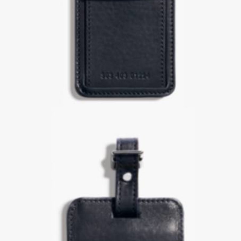 Shinola Shinola Luggage ID Black Leather Tag