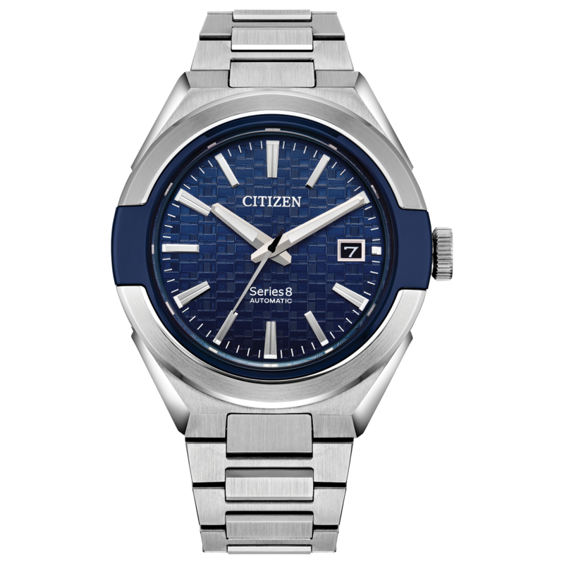 Citizen Citizen Automatic Series8 870 Watch w/ Blue Woven Dial