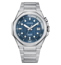 Citizen Citizen Automatic Series8 890 Watch w/ Blue Woven Dial