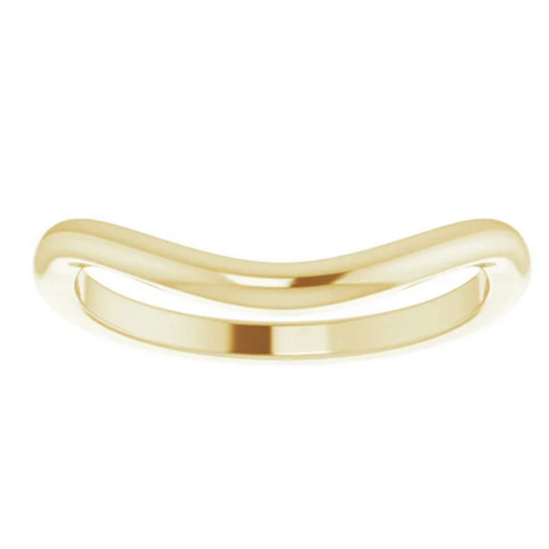 14k Yellow Gold Polished Contour Band (Size 7)