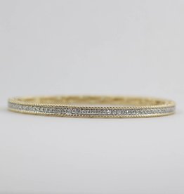 American Jewelry 14ky .84ctw Round Brilliant Diamond Ladies Bangle Bracelet