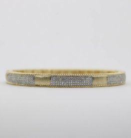 American Jewelry 14K Yellow Gold 0.87ctw Diamond Bangle Bracelet