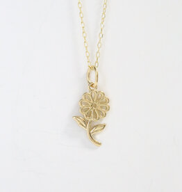 American Jewelry Gold Flower Dangle Pendant (Charm Only)