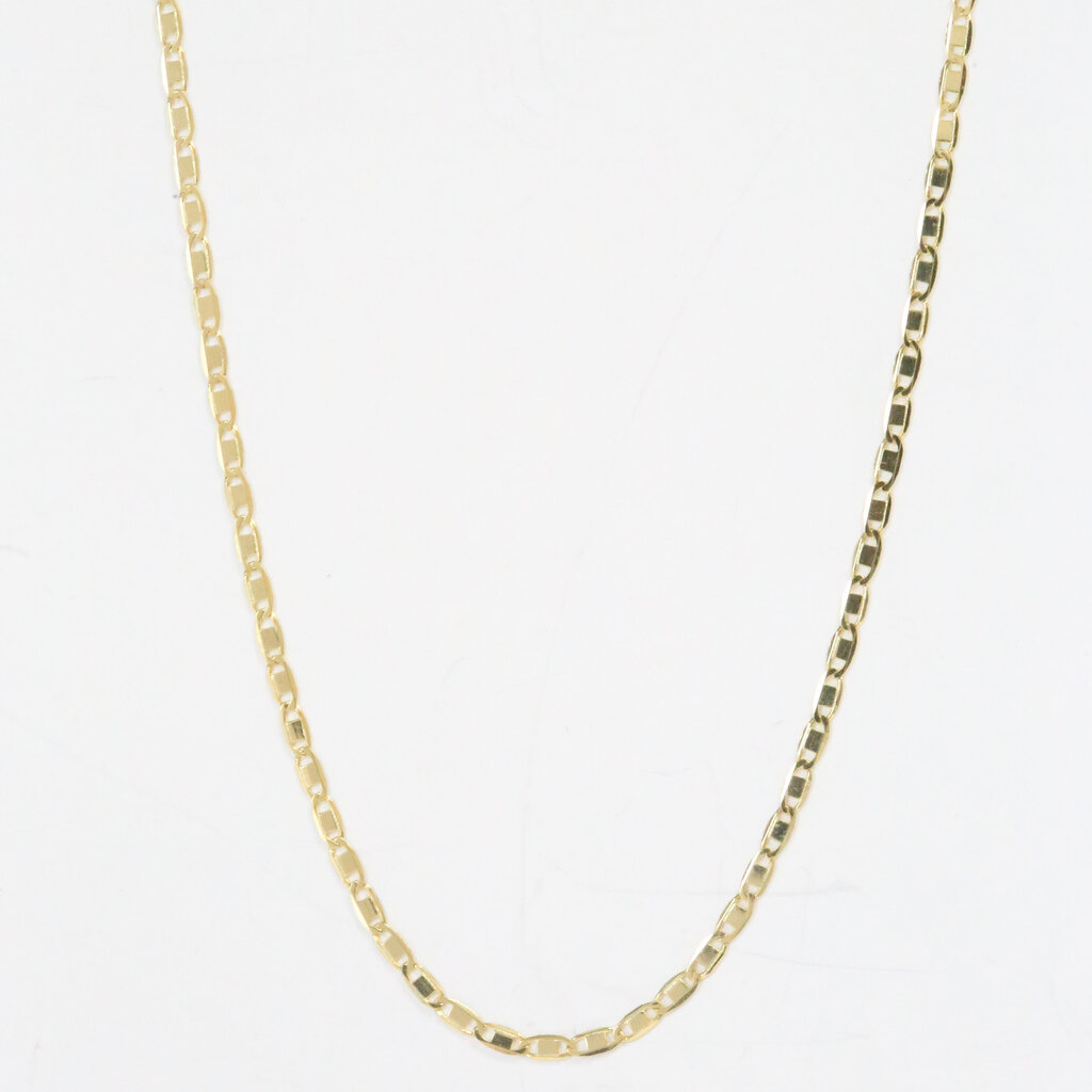 American Jewelry Gold Mirror Link Chain (1.3mm)