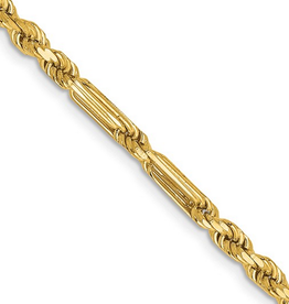 American Jewelry 24" Diamond-Cut Milano Rope Chain 3mm