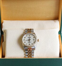 Rolex Preowned Rolex 36mm Datejust Oyster Steel and 18K Yellow Gold w/ Ivory Dial and Jubilee Band