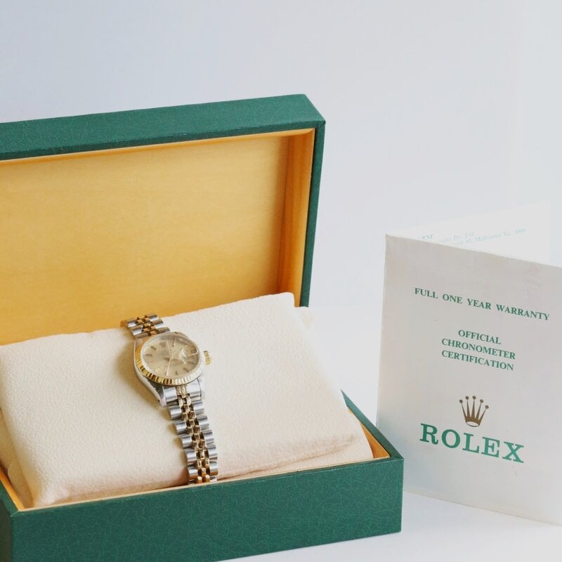 Rolex Preowned Ladies Rolex Stainless Steel & 18k Gold Oyster Perpetual Datejust Watch