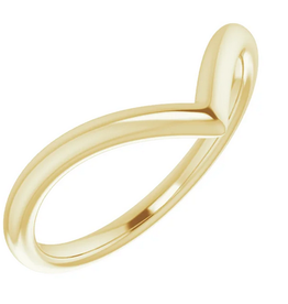 American Jewelry 14k Yellow Gold V Contour Band (Size 7)