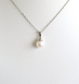 American Jewelry 14k White Gold 6.5-7mm Akoya Pearl Necklace