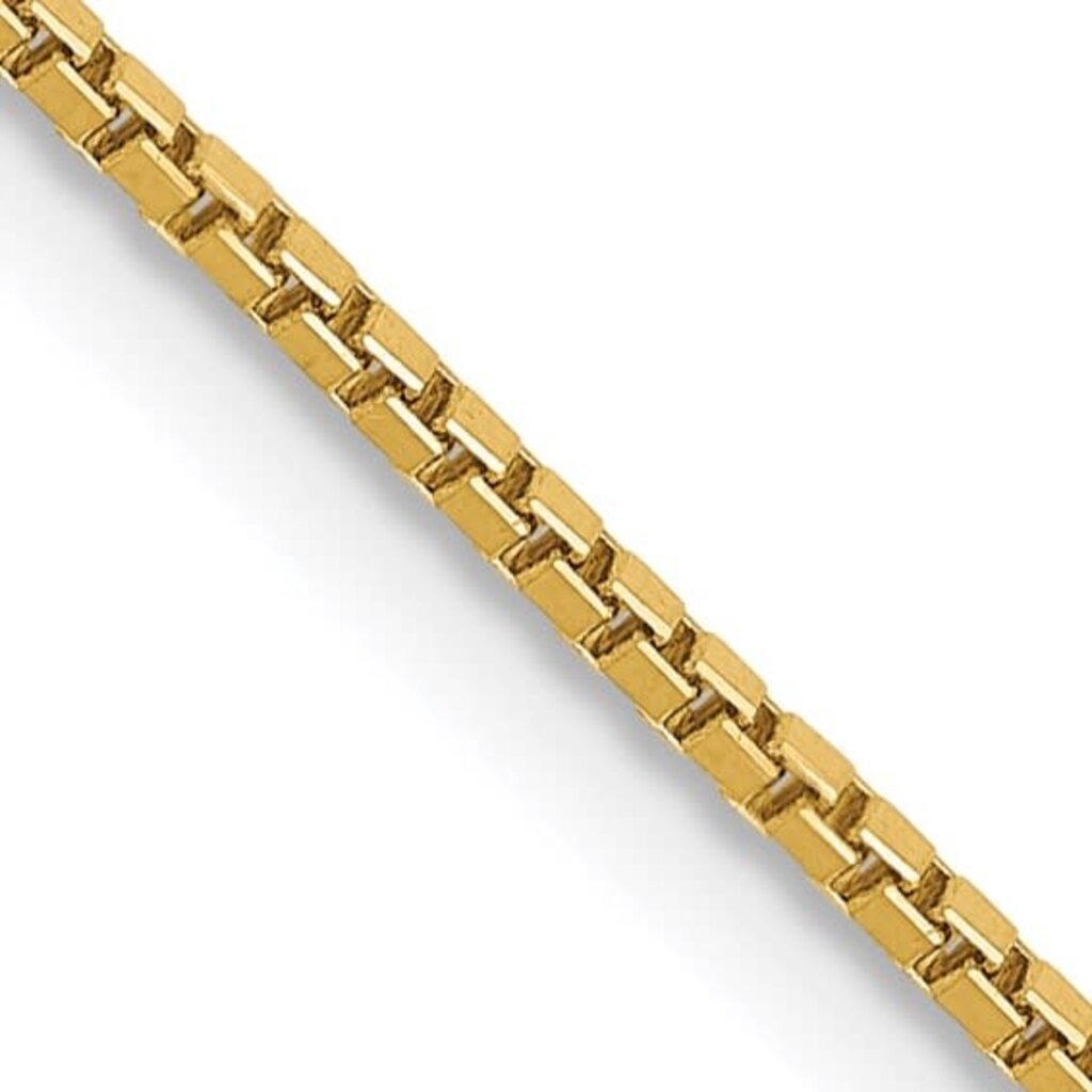 American Jewelry 14k Yellow Gold .9mm Box Chain (24")
