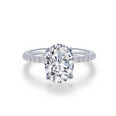 Lafonn Lafonn 3ctw Oval Solitaire Engagement Ring (Size 6)