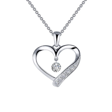 Lafonn Lafonn 0.42cttw Open Heart Lassaire In Motion Pendant Necklace 20"