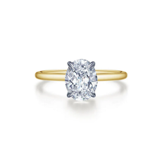 Lafonn Lafonn 2ctw Oval Gold Solitaire Engagement Ring (Size 6)