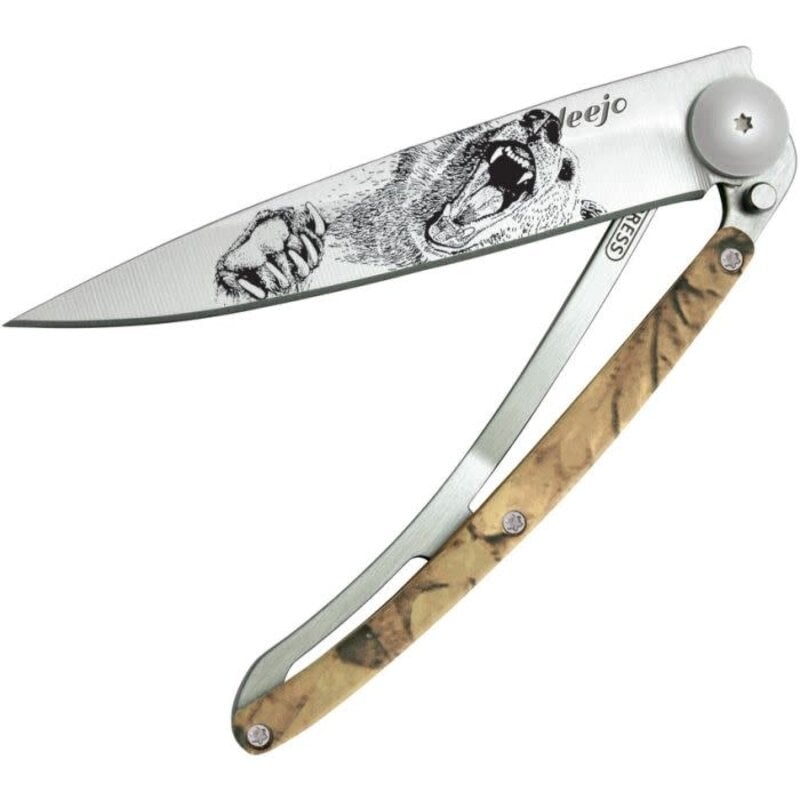 Deejo Deejo 37g Tattoo Linerlock Grizzly