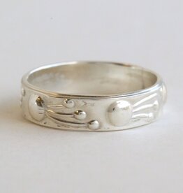 American Jewelry Sterling Silver 5mm Unisex Fancy Design Band Ring (Size 7.25)