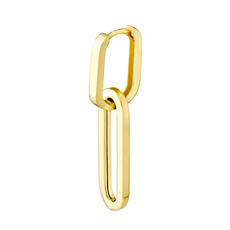 American Jewelry 14k Yellow Gold Double Paperclip Hoop Earrings