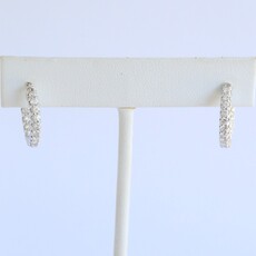 American Jewelry 14 White Gold 1ctw VS Diamond Inside Out Hoop Earrings