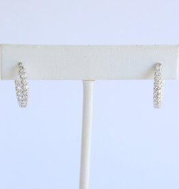 American Jewelry 14 White Gold 1ctw VS Diamond Inside Out Hoop Earrings