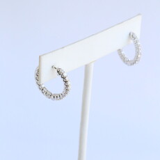American Jewelry 14 White Gold 1ctw VS Diamond Inside Out Hoop Earrings
