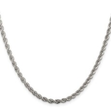 American Jewelry Sterling Silver 3mm Rope Chain  (20")