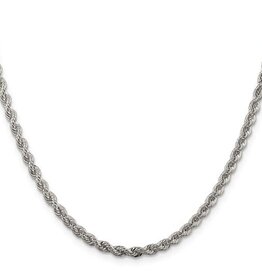 American Jewelry Sterling Silver 3mm Rope Chain  (20")