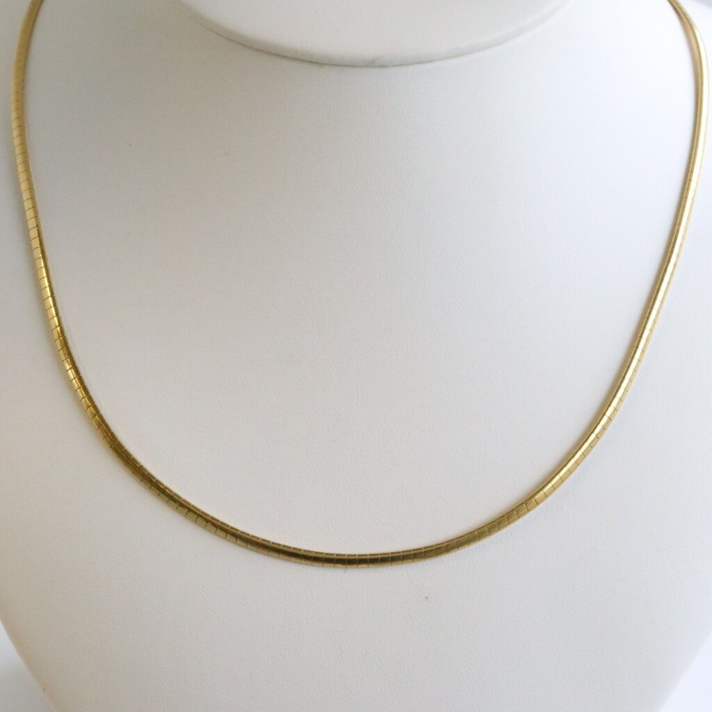 American Jewelry 14k Yellow Gold Polished Snake Chain Necklace (18")