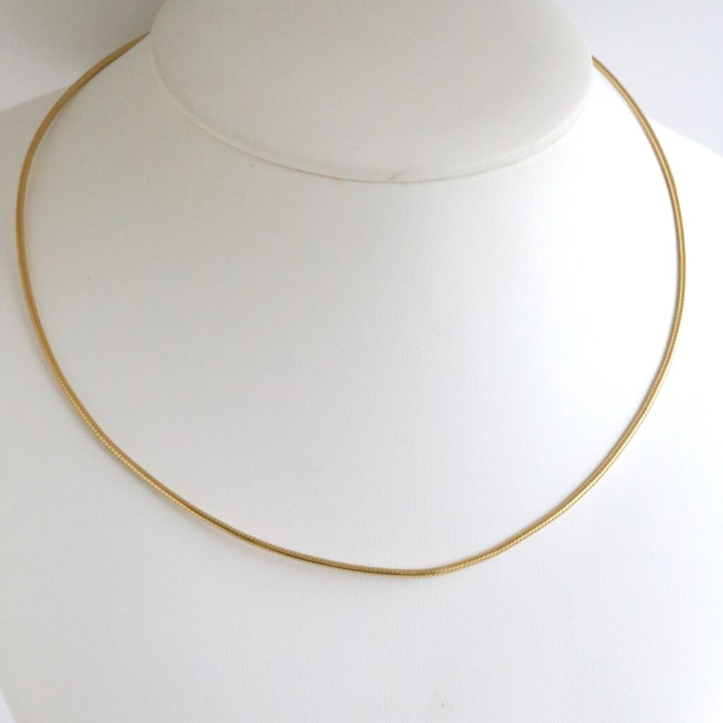 American Jewelry 14k Yellow Gold Flexible Snake Chain Necklace