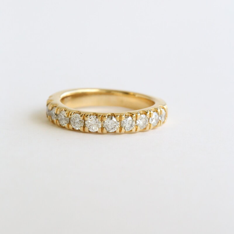 American Jewelry 14k Yellow Gold .96ctw Diamond Heavyweight Wedding Band (Size 7)