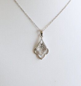American Jewelry 14k White Gold .25ctw Diamond Fashion Necklace