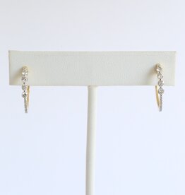 American Jewelry 14k Yellow Gold .52ctw Diamond Hoop Earrings