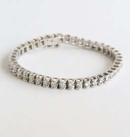 American Jewelry 14k White Gold 5ctw Diamond Tennis Bracelet